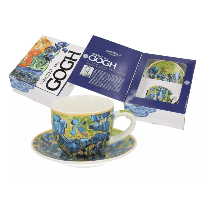 Filiżanka espresso ze spodkiem Vincent van Gogh Irysy CARMANI 80 ml