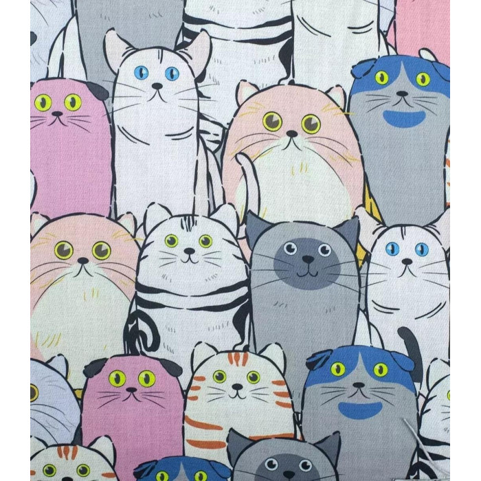 Apaszka KOCIA EKIPA – bawełna i wiskoza 100×110 cm, koty Apaszka KOCIA EKIPA – bawełna i wiskoza 100×110 cm, koty