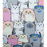 Apaszka KOCIA EKIPA – bawełna i wiskoza 100×110 cm, koty