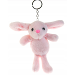 Pluszowy brelok króliczek – różowa maskotka, 16 cm