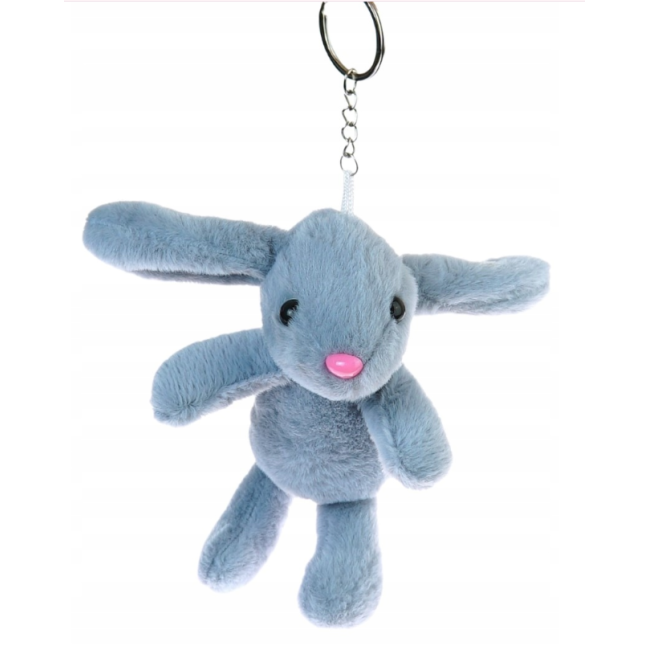 Brelok królik szary – pluszowa maskotka, słodki zajączek 16 cm