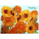 Deska szklana Słoneczniki Van Gogh 40×30 cm – CARMANI