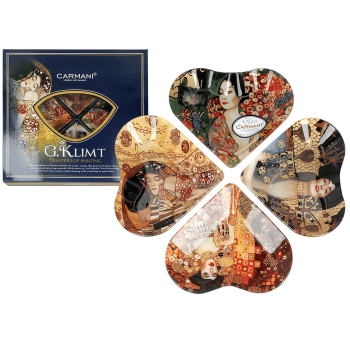 CARMANI Komplet 4 miseczek Klimt – czterolistna koniczyna