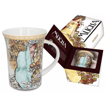 Kubek Alfons Mucha Zima 350 ml – CARMANI porcelana prezent