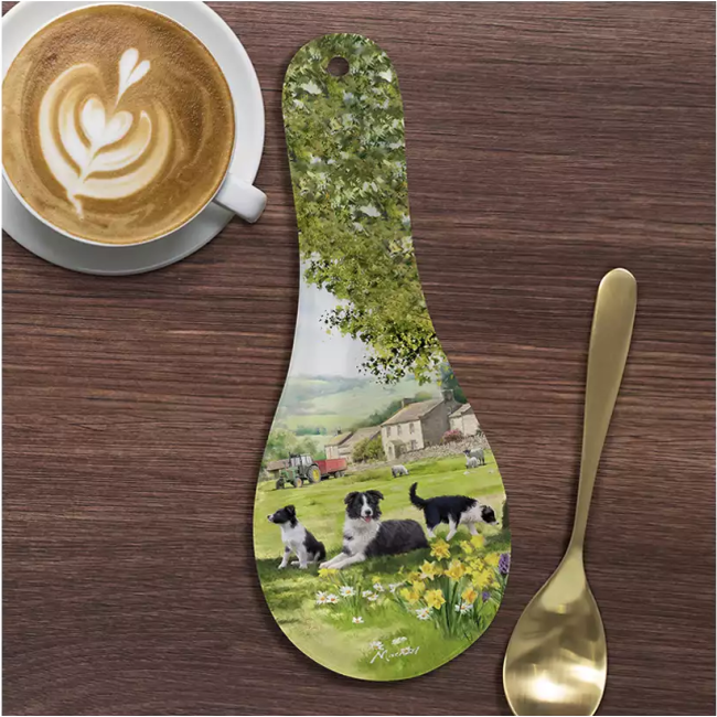 Łyżka ceramiczna Collie & Sheep CARMANI – podstawka pod sztućce, dekoracyjna