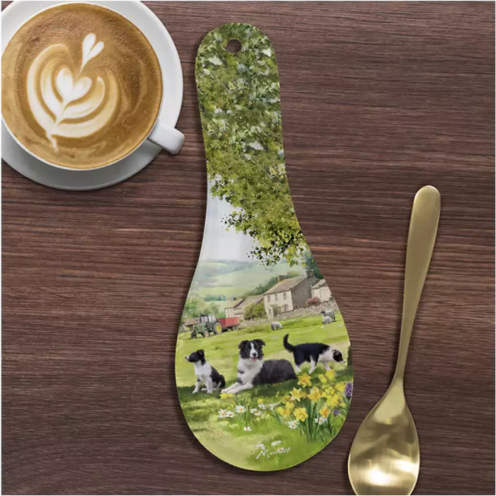 Łyżka ceramiczna Collie & Sheep CARMANI – podstawka pod sztućce, dekoracyjna