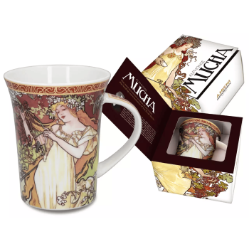Kubek Alfons Mucha Wiosna CARMANI – porcelana artystyczna 350 ml