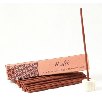 Kadzidełka HEALTH Song of India 50 szt. – naturalne, bezbambusowe + stojak