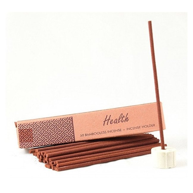 Kadzidełka HEALTH Song of India 50 szt. – naturalne, bezbambusowe + stojak