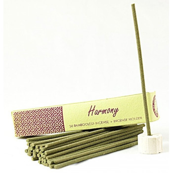 Kadzidełka HARMONY 50 szt. + stojak – naturalne bezbambusowe