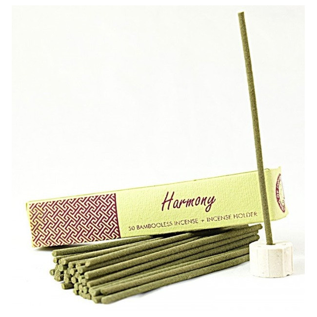 Kadzidełka HARMONY 50 szt. + stojak – naturalne bezbambusowe