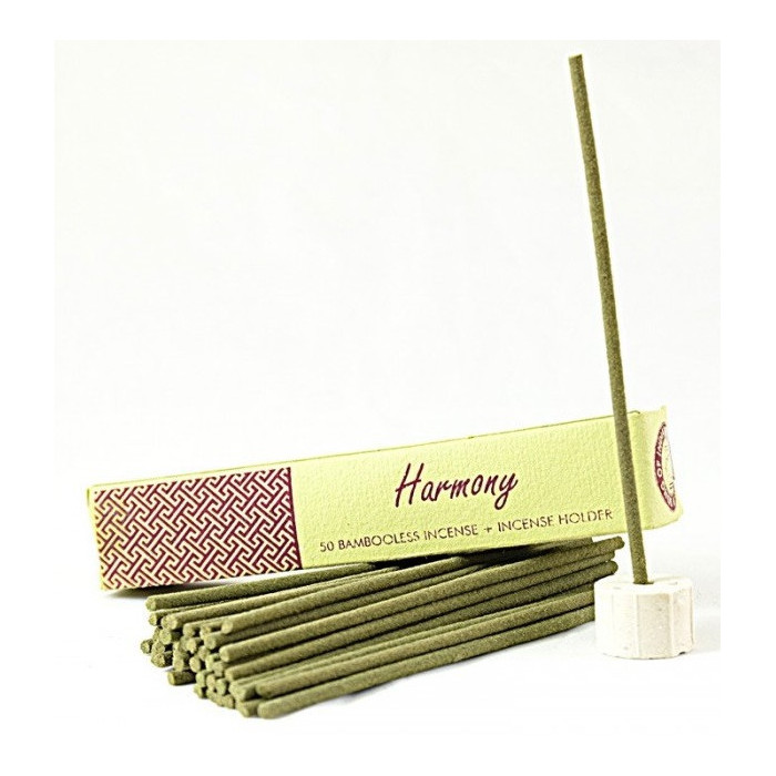 Kadzidełka HARMONY 50 szt. + stojak – naturalne bezbambusowe