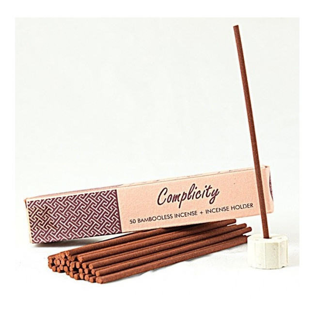 Kadzidełka COMPLICITY 50 szt. – bezbambusowe, naturalne | Song of India