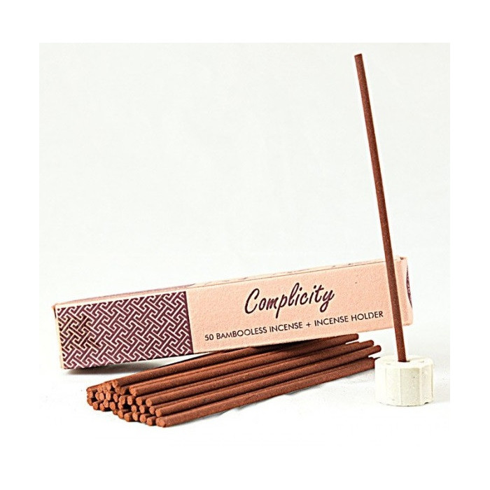 Kadzidełka COMPLICITY 50 szt. – bezbambusowe, naturalne | Song of India