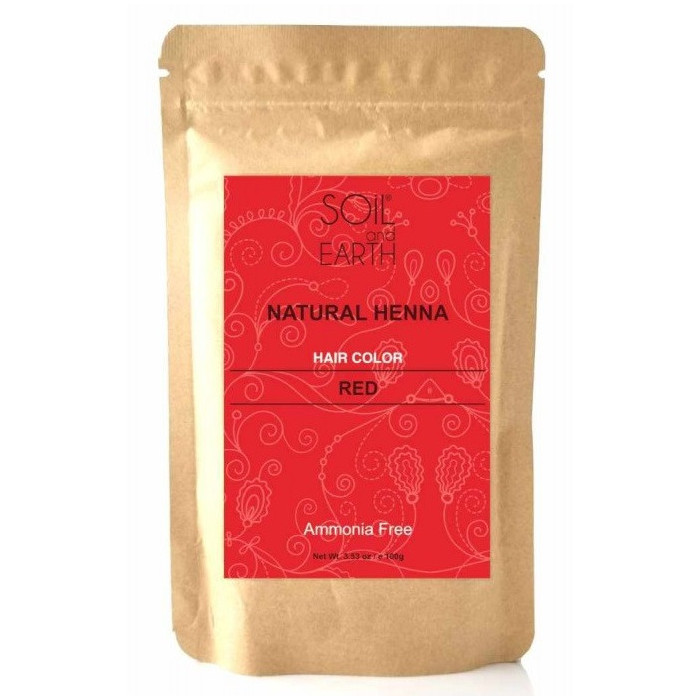 Naturalna Henna Indyjska Czerwona 100 g – Soil & Earth