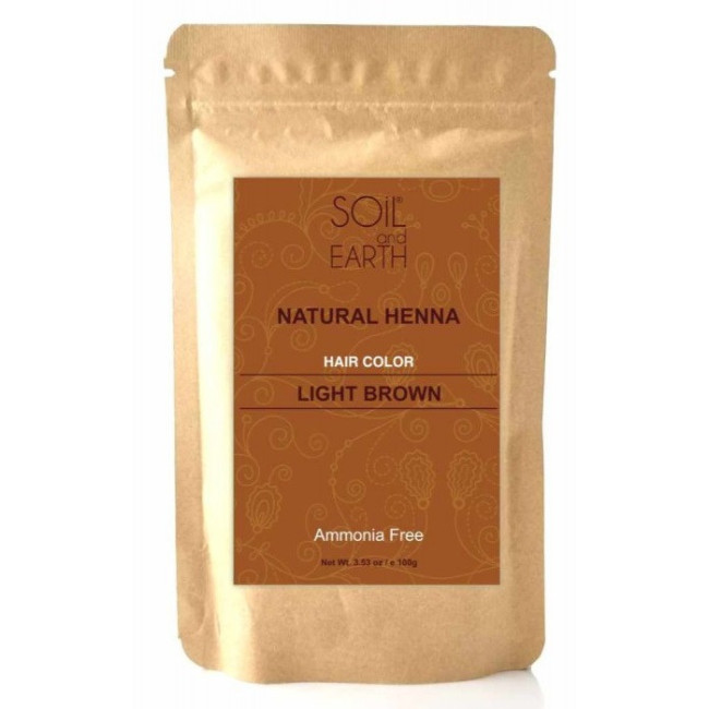 Henna Indyjska Jasny Brąz 100 g – Soil & Earth