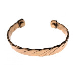 Bransoletka miedziana magnetyczna Plecionka gładka – regulowana