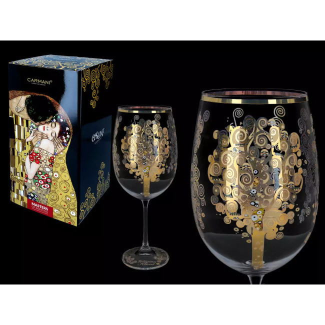 Kieliszek do wina Gustav Klimt Drzewo Życia 640 ml | CARMANI