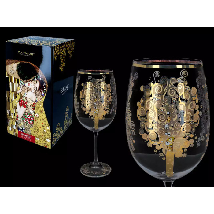 Kieliszek do wina Gustav Klimt Drzewo Życia 640 ml | CARMANI