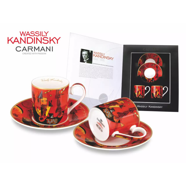 Filiżanki espresso Kandinsky 100 ml – zestaw 2 szt. Carmani
