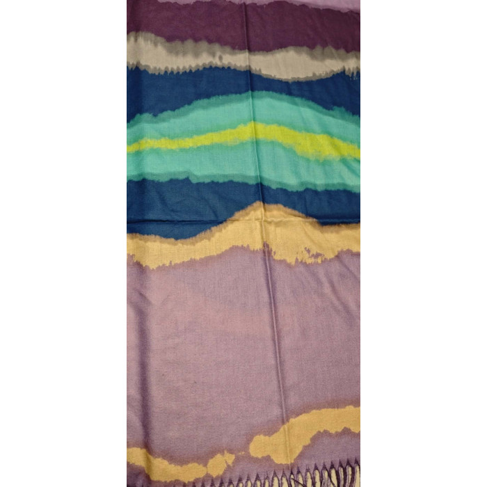 Szal Watercolor Stripes 200×70 – bawełna i wiskoza, kolorowy wzór