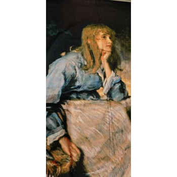 Artystyczny szal z portretem 200×70 cm | wiskoza bawełna