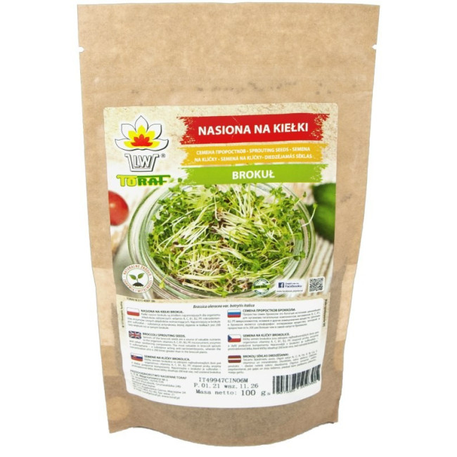 Brokuł nasiona na kiełki 100g TORAF