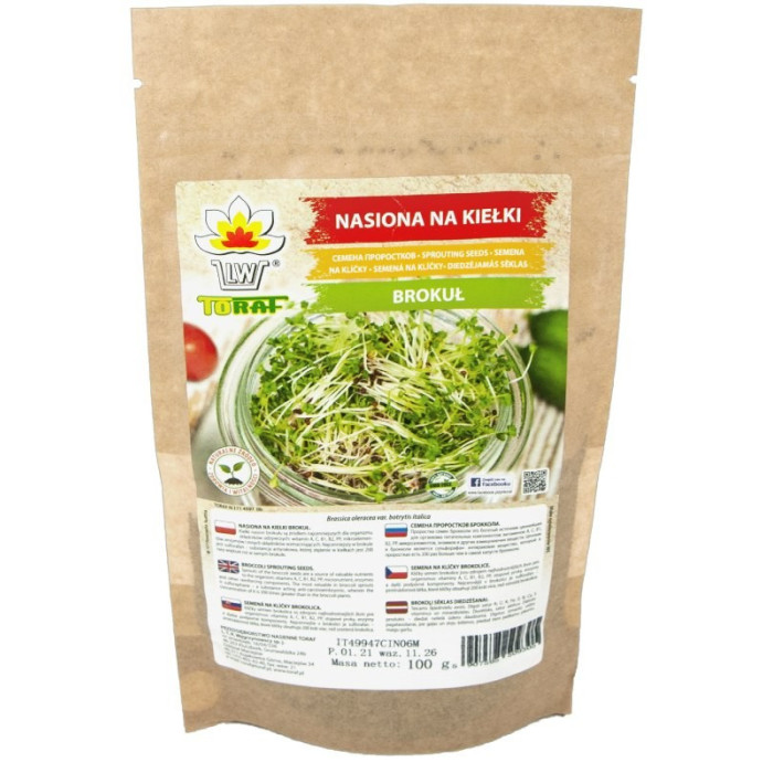 Brokuł nasiona na kiełki 100g TORAF