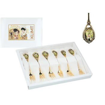 Widelczyki Gustav Klimt Pocałunek – komplet 6 szt. | CARMANI