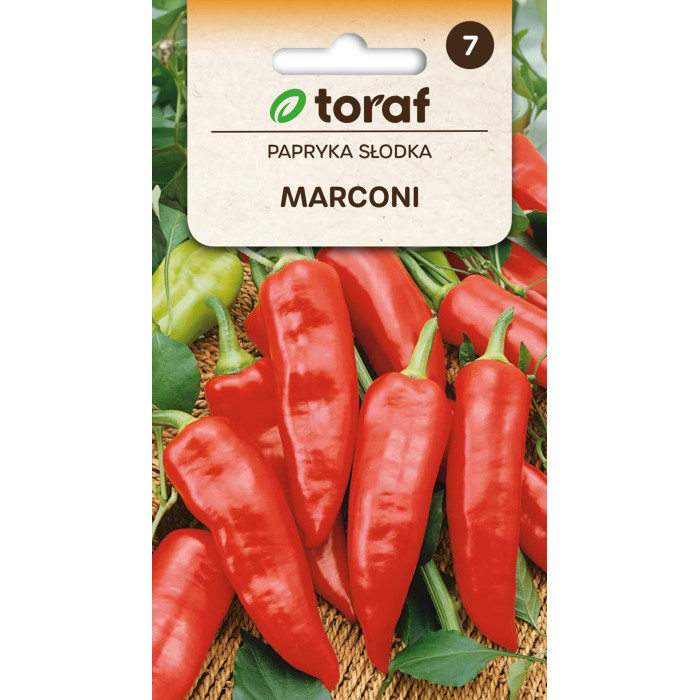 Papryka Słodka Marconi 0,5 g | Duże Owoce | Toraf