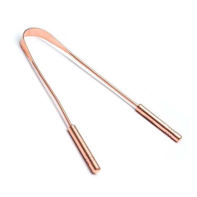 Skrobaczka do języka z czystej miedzi – ajurwedyczna higiena jamy ustnej