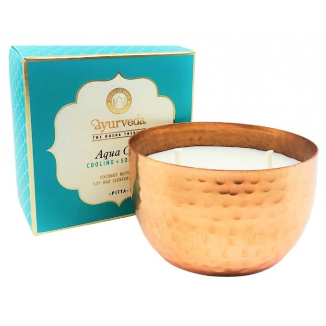 Luksusowa świeca ajurwedyjska Pitta Aqua & Oud – Song of India