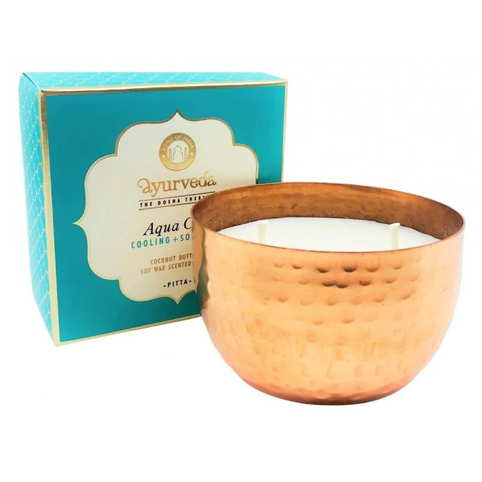 Luksusowa świeca ajurwedyjska Pitta Aqua & Oud – Song of India