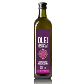 Olej z ostropestu 500 ml – Vitafarm | Szklana butelka