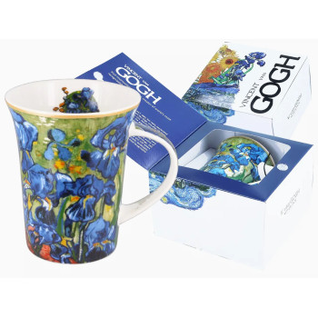 Kubek Van Gogh Irysy Carmani porcelanowy 350 ml