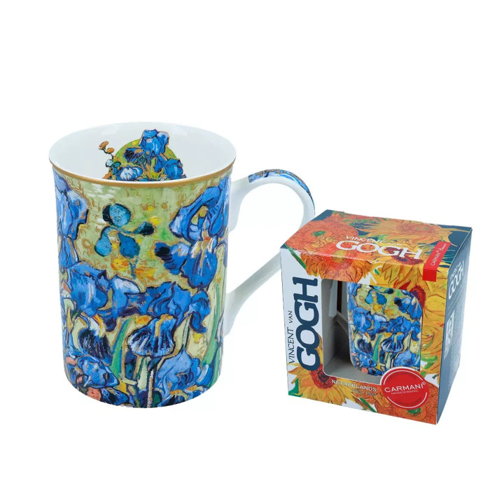 Kubek Van Gogh Irysy Carmani 360 ml porcelanowy