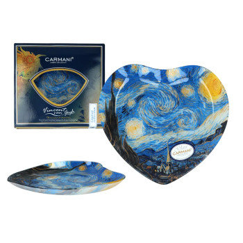 Talerz serce Van Gogh Gwiaździsta Noc 19 cm CARMANI