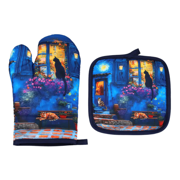Łapka i rękawica kuchenna Van Gogh CARMANI zestaw