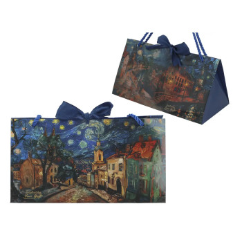 Torebka prezentowa Van Gogh Gwiaździsta Noc 12x22 cm