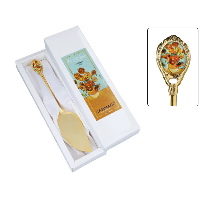 Łopatka do ciasta Van Gogh Słoneczniki złota CARMANI