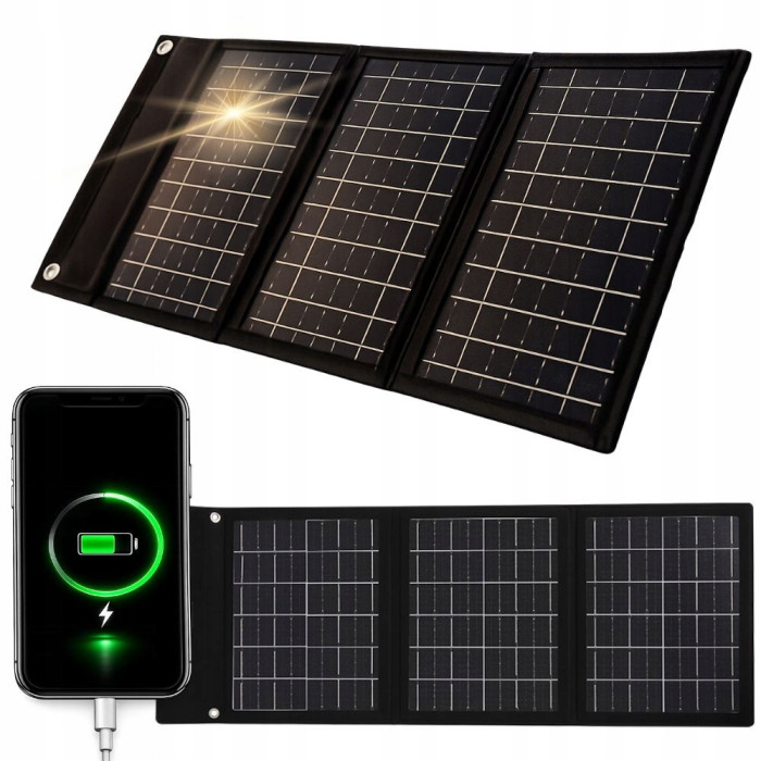 Panel solarny składany 20W ładowarka USB USB-C