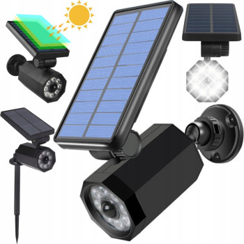Lampa solarna LED ogrodowa czujnik ruchu zmierzchu