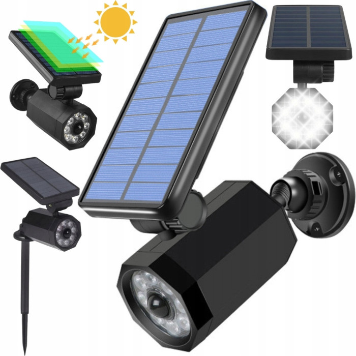Lampa solarna LED ogrodowa czujnik ruchu zmierzchu