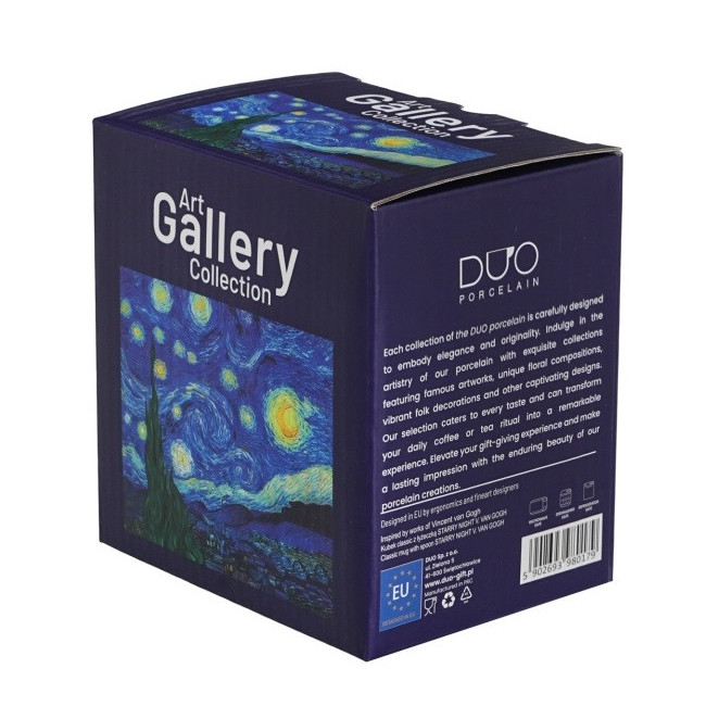 Kubek Gwiaździsta Noc Van Gogh DUO z łyżeczką 360 ml