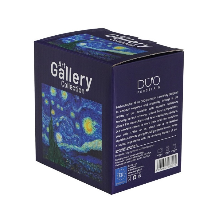 Kubek Gwiaździsta Noc Van Gogh DUO z łyżeczką 360 ml