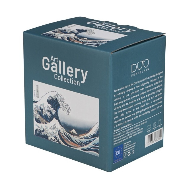 Kubek Wielka Fala Hokusai DUO z łyżeczką 360 ml
