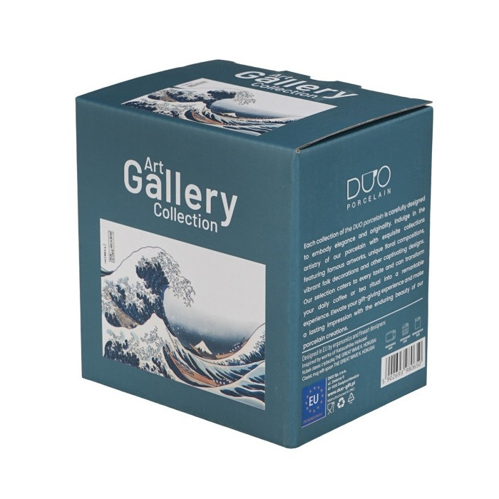 Kubek Wielka Fala Hokusai DUO z łyżeczką 360 ml