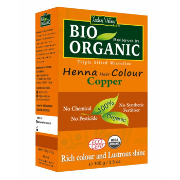 Naturalna Henna Miedziana Indus Valley ECOCERT 100 g