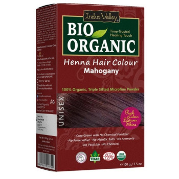 Naturalna Henna Mahoń Indus Valley ECOCERT 100 g