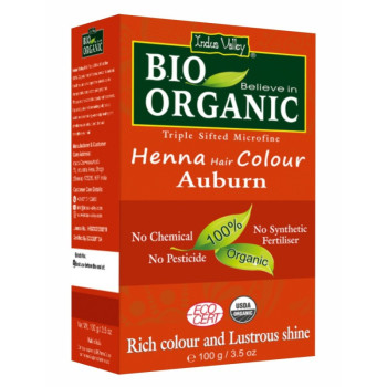 Naturalna Henna Kasztanowy Rudy Indus Valley ECOCERT 100 g